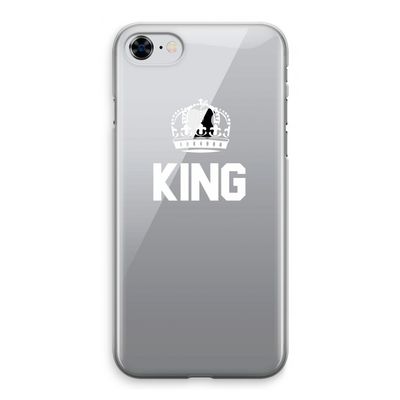 King zwart: iPhone 8 Transparant Hoesje