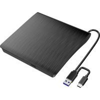 Xlyne Externe DVD-brander USB-A, USB-C, USB-A 2.0 Zwart