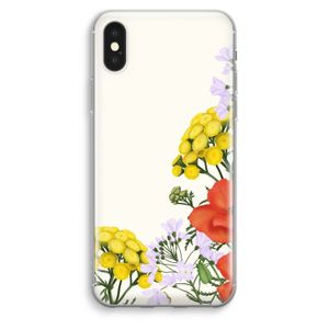 Wilde bloemen: iPhone XS Max Transparant Hoesje