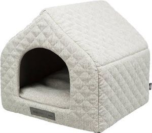 Trixie hondenmand huis noah vitaal schuimrubber lichtgrijs (40X43X45 CM)
