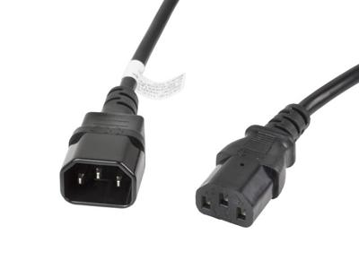 Lanberg CA-C13E-11CC-0030-BK electriciteitssnoer Zwart 3 m C13 stekker C14 stekker