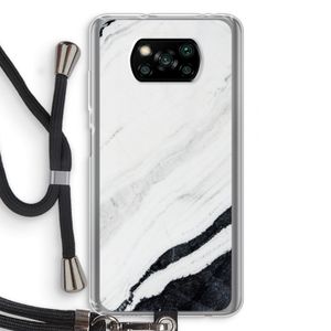 Elegante marmer: Xiaomi Poco X3 Pro Transparant Hoesje met koord