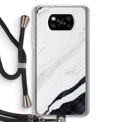 Elegante marmer: Xiaomi Poco X3 Pro Transparant Hoesje met koord