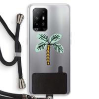 Palmboom: Oppo A94 5G Transparant Hoesje met koord