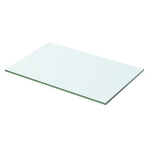 Wandschap transparant 50x25 cm glas