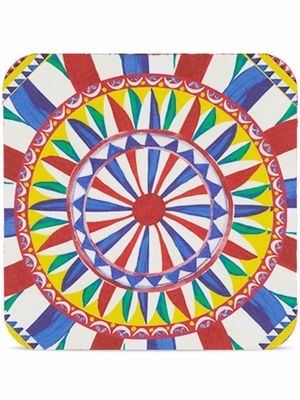 Dolce & Gabbana lot de 12 dessous de verre à imprimé graphique - Bleu