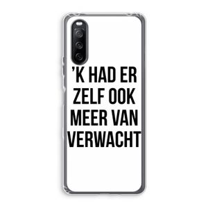 Meer verwacht: Sony Xperia 10 III Transparant Hoesje