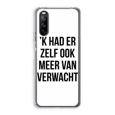 Meer verwacht: Sony Xperia 10 III Transparant Hoesje