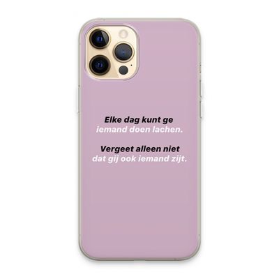 gij zijt ook iemand: iPhone 13 Pro Max Transparant Hoesje