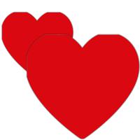 Feest servetten - 32x - hart - rood - 3 laags - 33 x 33 cm - Valentijn   -