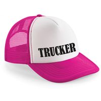 Verkleed pet voor volwassenen - Trucker - roze - voor dames en heren - thumbnail