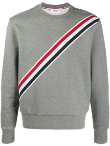 Thom Browne sweat à bande tricolore - Gris