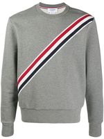 Thom Browne sweat à bande tricolore - GREY