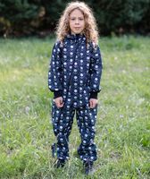 Waterproof Softshell Overall Comfy Skulls Black Jumpsuit - thumbnail