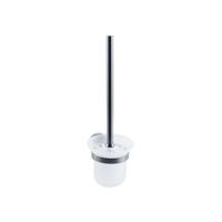 Fortifura Calvi Toiletset 3-delig - toiletrolhouder zonder klep - toiletborstel - handdoekhaak enkel rond - Geborsteld Gunmetal PVD SW721176 SW1211592 SW721173