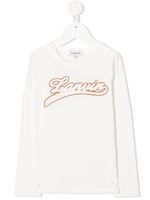 Lanvin Enfant t-shirt manches longues à logo imprimé - Blanc - thumbnail