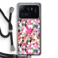 Gekleurde driehoekjes: Xiaomi Mi 11 Ultra Transparant Hoesje met koord