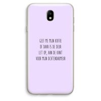 Ochtendhumeur: Samsung Galaxy J7 (2017) Transparant Hoesje Ochtendhumeur: Samsung Galaxy J7 (2017) Transparant Hoesje