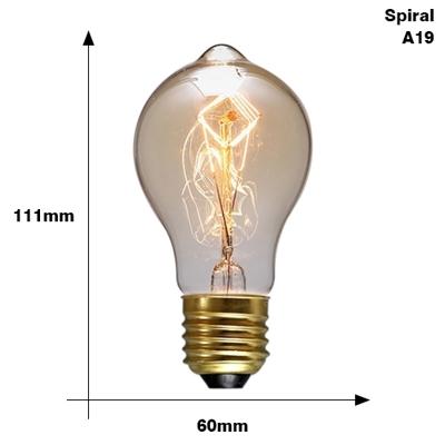 E27 40W Retro Edison gloeilamp gloeidraad Vintage ampul gloeilamp AC 220V(A19 Spirai)