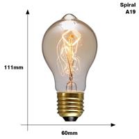 E27 40W Retro Edison gloeilamp gloeidraad Vintage ampul gloeilamp AC 220V(A19 Spirai)