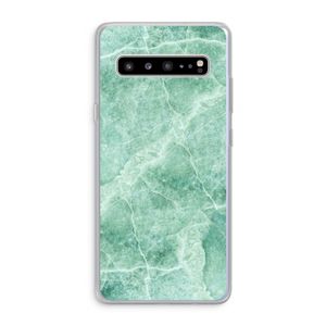 Groen marmer: Samsung Galaxy S10 5G Transparant Hoesje
