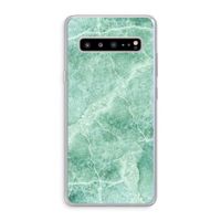 Groen marmer: Samsung Galaxy S10 5G Transparant Hoesje
