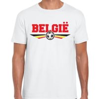 Belgie landen / voetbal t-shirt wit heren - thumbnail