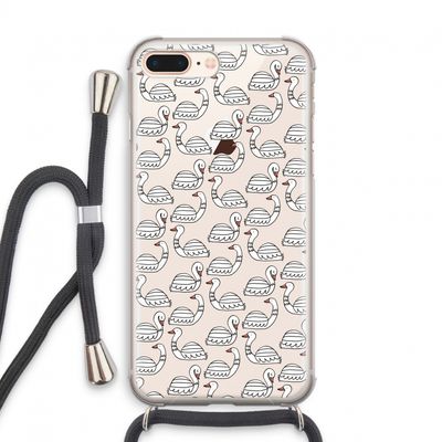 Zwanen: iPhone 7 PLUS Transparant Hoesje met koord