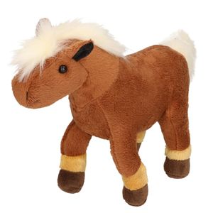 Pluche bruine veulen paarden knuffel 26 cm speelgoed