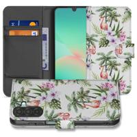 Samsung Galaxy A26 Flamingo Palms | Book Case | Samsung Galaxy A26 Flamingo Palms | Book Case |