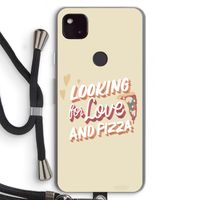 Pizza is the answer: Pixel 4a 5G Transparant Hoesje met koord