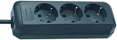 Brennenstuhl Eco-Line Stekkerdoos 3 voudig zwart 1,5m H05VV-F 3G1,5 - 1158620015