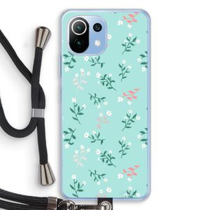 Small white flowers: Xiaomi Mi 11 Lite Transparant Hoesje met koord