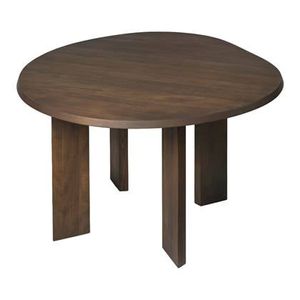 ferm LIVING Tarn Contour Eettafel Ø 115 cm - Donker Gebeitst Beukenhout