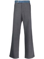 Diesel pantalon droit à taille contrastante - Gris