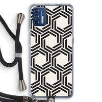 Geometrisch patroon: Motorola Moto G9 Plus Transparant Hoesje met koord