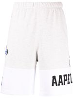 AAPE BY *A BATHING APE® short en coton à empiècements - Gris - thumbnail