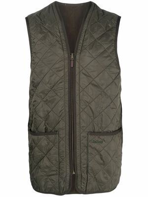 Barbour gilet matelassé à poches à rabat - Vert