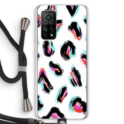 Cheetah color: Xiaomi Mi 10T 5G Transparant Hoesje met koord