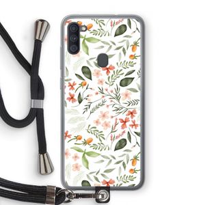 Sweet little flowers: Samsung Galaxy A11 Transparant Hoesje met koord