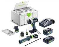 Festool TPC 18/4 4,0/5,0 I-Set QUADRIVE Accu klop-/schroefboormachine 18V 4.0/5.0Ah in Systainer - 577621