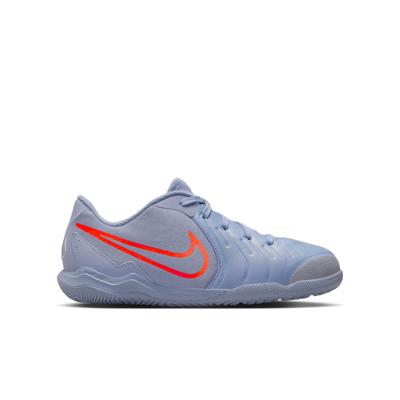 Nike Tiempo Legend 10 Academy Zaalvoetbalschoenen (IN) Kids Lichtblauw Felrood Zwart