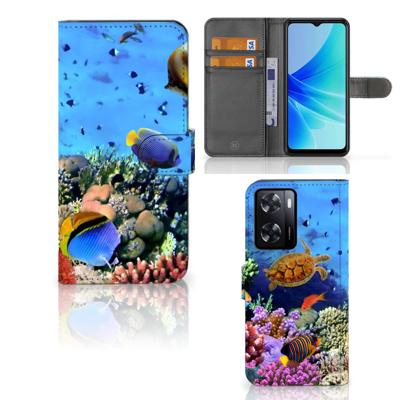 PPO A57 | A57s | A77 4G | Telefoonhoesje | Met pasjeshouder | Vissen