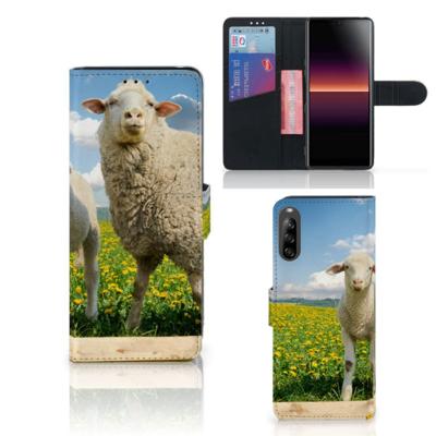 Sony Xperia L4 | Telefoonhoesje | Met pasjeshouder | Schaap en Lammetje