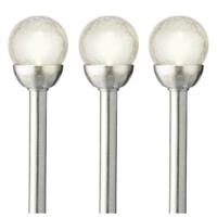 Lumineo LED tuinlampjes instekers - 1x - solar - ronde bol - 30 cm - tuinverlichting