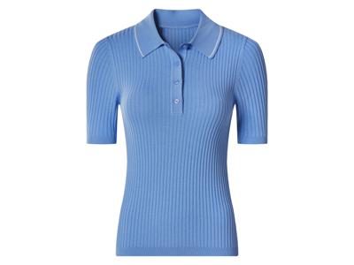 esmara Geribde dames polo (Blauw, XL (48/50))