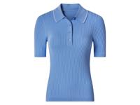 esmara Geribde dames polo (Blauw, S (36/38))