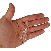 ForDig Glazen Mini Flesjes Met Kurk – Decoratie flesjes – Inhoud 10 ml - Set van 20 Stuks - thumbnail