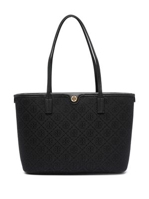 Tory Burch petit sac à main à plaque T Monogram - Noir