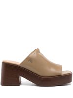 Tod's mules 80 mm à bout ouvert - Marron